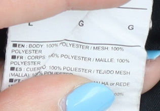 Nike Men's Black Football T-Shirt, L, Moisture-Wicking Jersey