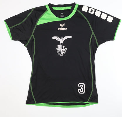 Erima Men's Black T-Shirt M Athletic Fit