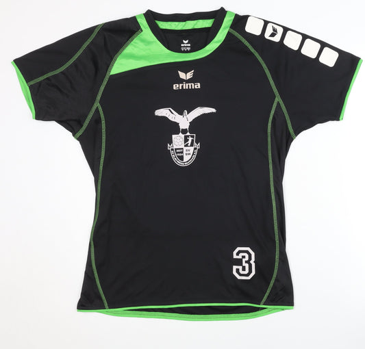 Erima Men's Black T-Shirt M Athletic Fit