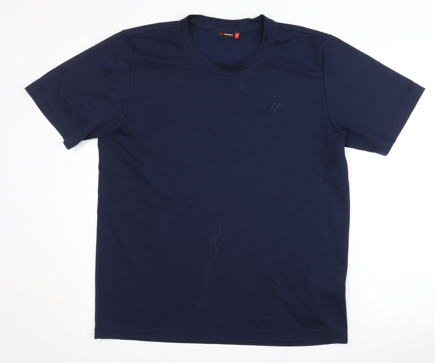 Maier Sports Men's Blue Short Sleeve Polyester Tee