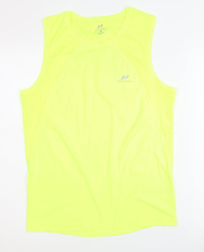 Unisex Adults UK Size M PRO TOUCH Yellow Running & Jogging Gym & Training Tank