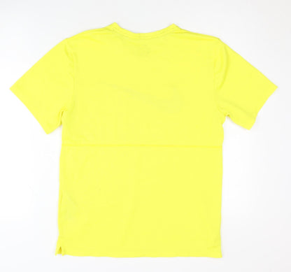 Mens UK Size S Nike Yellow Running & Jogging T-Shirt