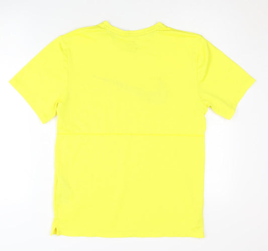 Mens UK Size S Nike Yellow Running & Jogging T-Shirt