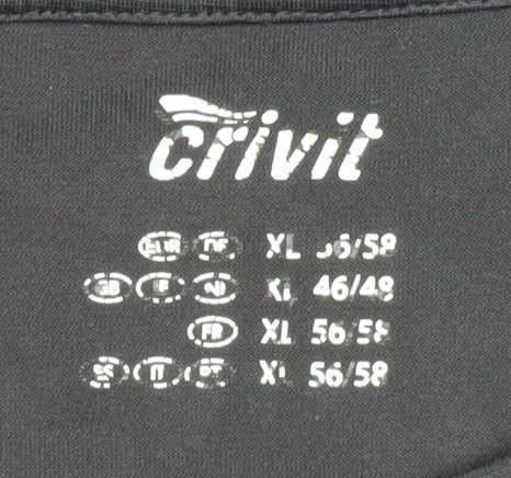Crivit Men's Black Activewear Top - XL