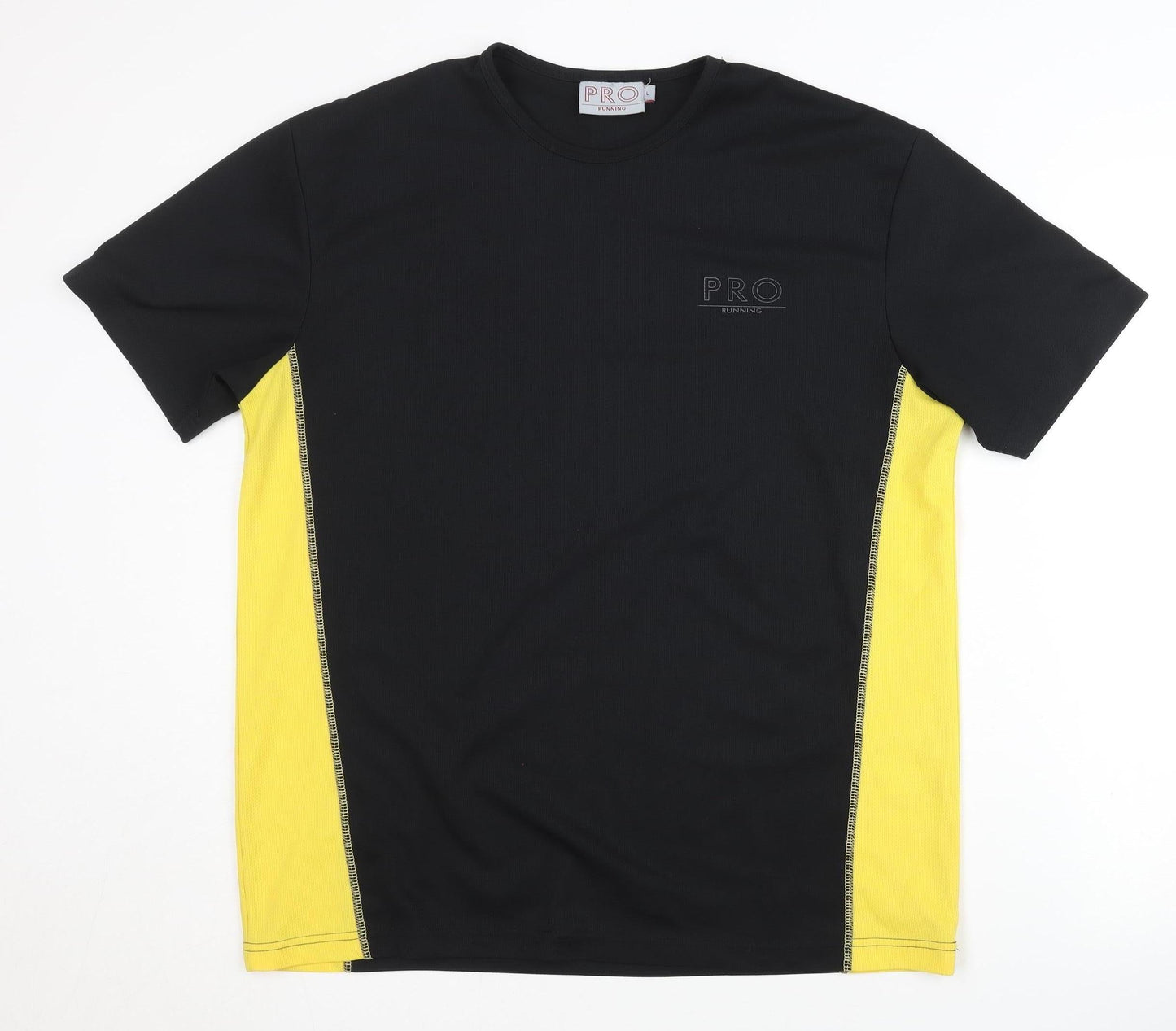 PRO Men's Black Yellow Running T-Shirt