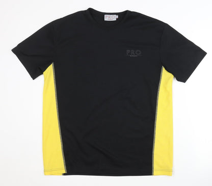 PRO Men's Black Yellow Running T-Shirt