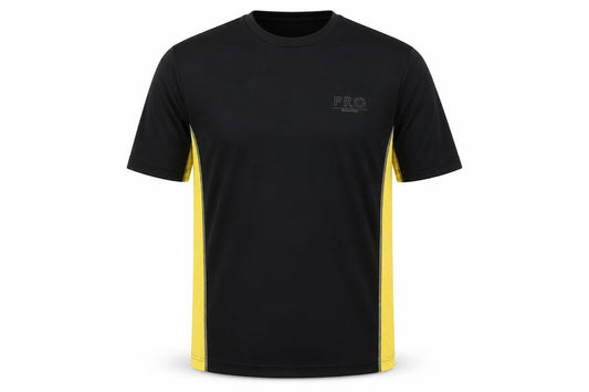 PRO Men's Black Yellow Running T-Shirt