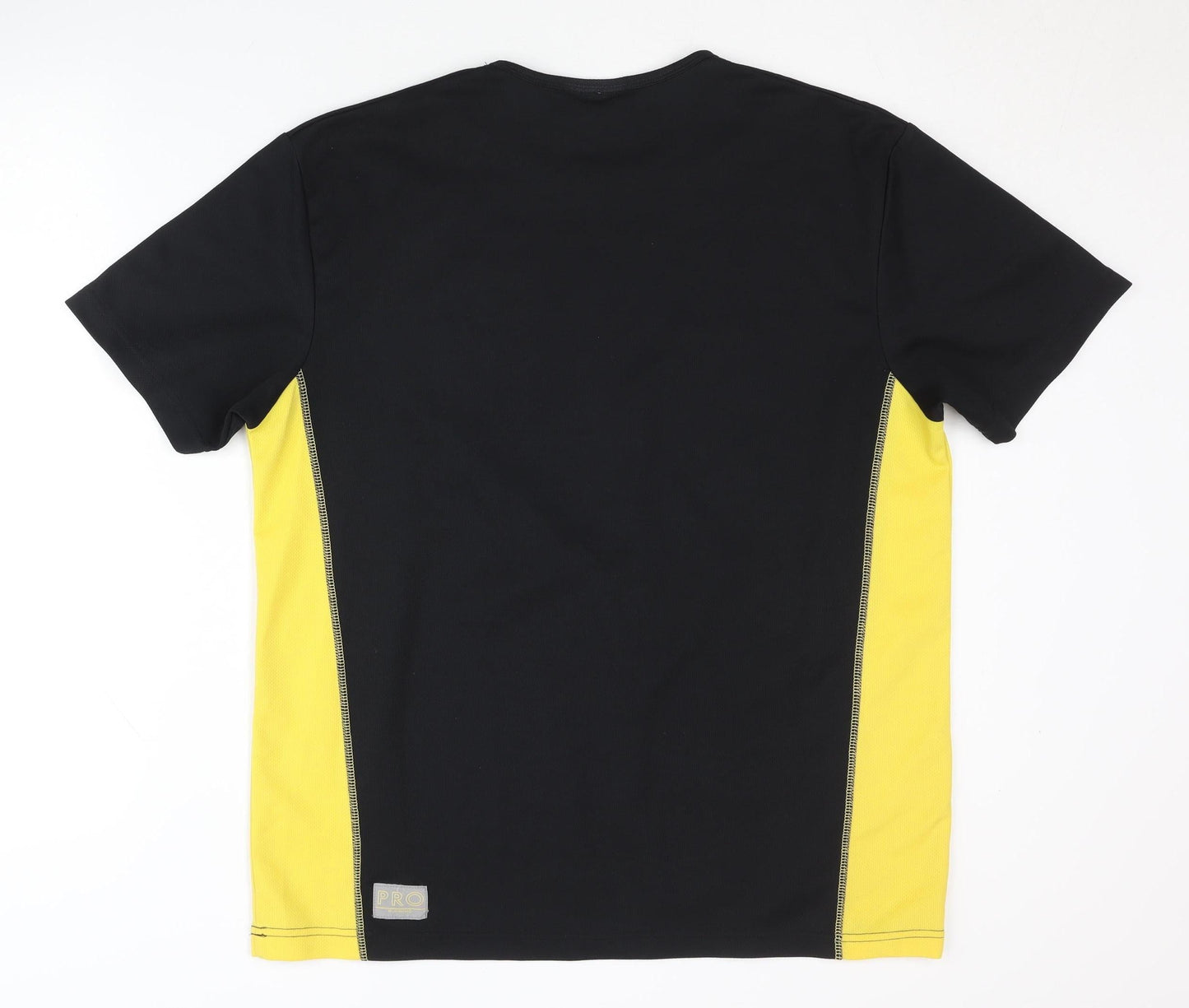 PRO Men's Black Yellow Running T-Shirt