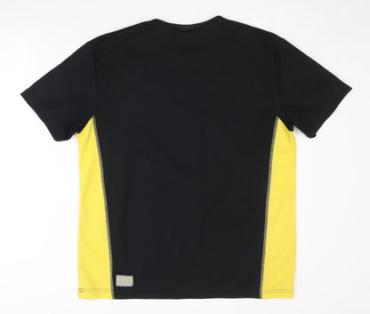 PRO Men's Black Yellow Running T-Shirt