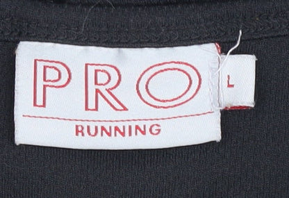 PRO Men's Black Yellow Running T-Shirt