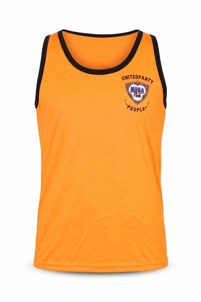 Mens UK Size XL Mega Park Orange  Tank
