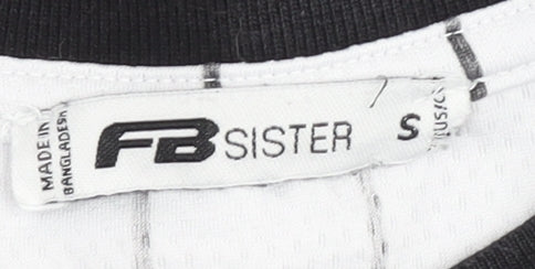 FB Sister LA 1992 White Striped T-Shirt, Size S, Sporty