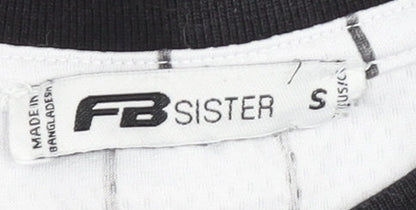 FB Sister LA 1992 White Striped T-Shirt, Size S, Sporty