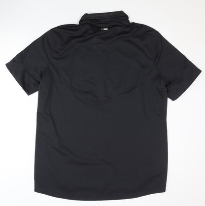 Nike Men's Black Polo Shirt, L, Sports, Breathable Dri-FIT