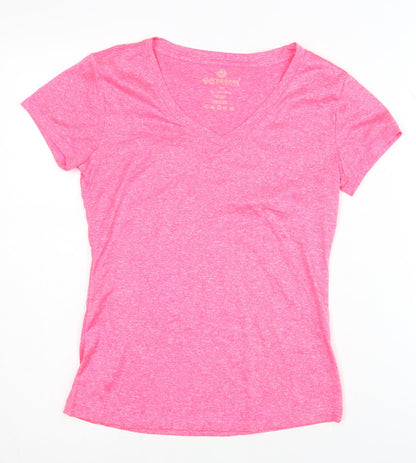 90 Degree By Reflex Women's Pink V-Neck T-Shirt XS