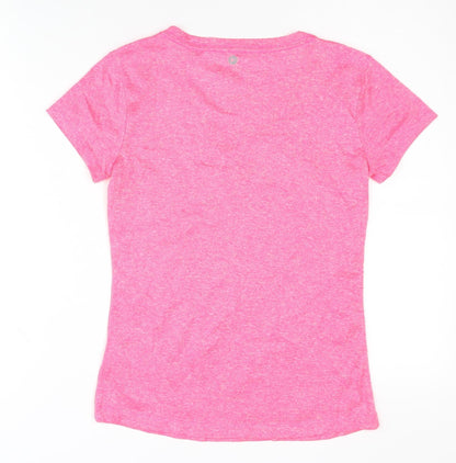 90 Degree By Reflex Women's Pink V-Neck T-Shirt XS