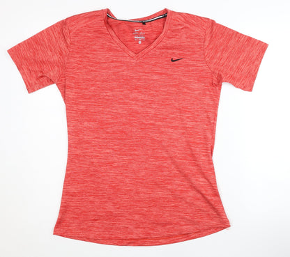 Nike Women's Red 3XL V-Neck T-Shirt