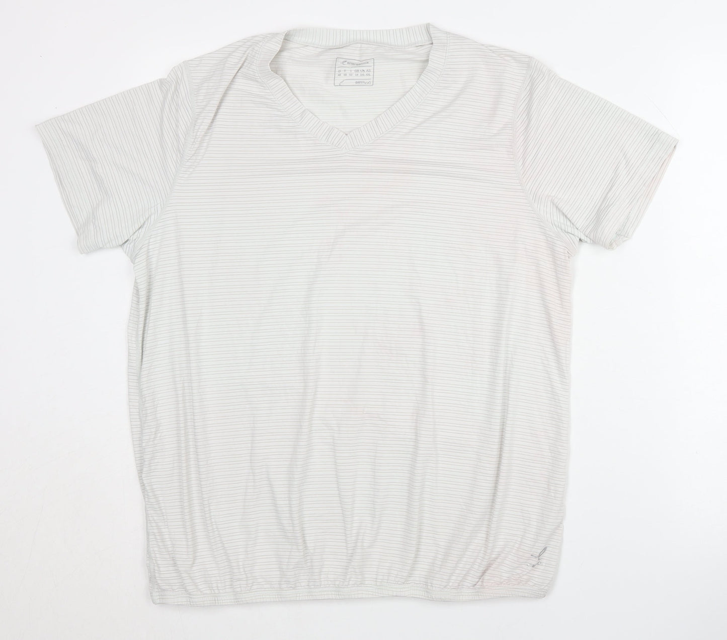 Energetics Unisex White T-Shirt V-Neck Size 18