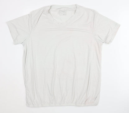 Energetics Unisex White T-Shirt V-Neck Size 18