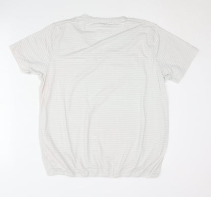 Energetics Unisex White T-Shirt V-Neck Size 18