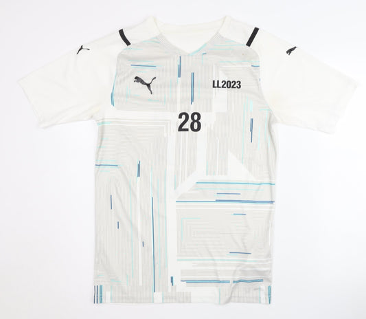 Puma Men's White Jersey Graphic Print M