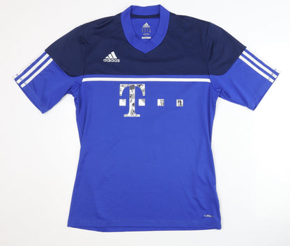 Adidas Men's Blue Football T-Shirt, M, Quick Dry