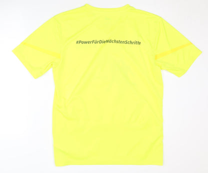 Puma Men's Yellow T-Shirt, Size L - Sporty & Stylish