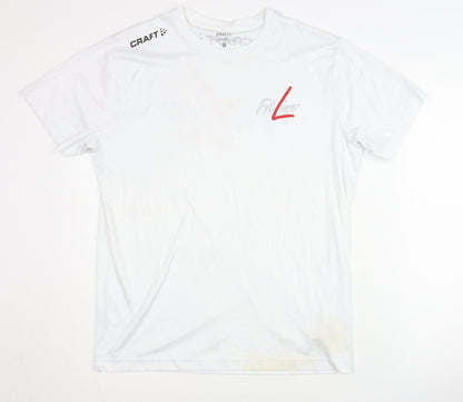 Craft Men's White T-Shirt L - Gym Basic Activewear