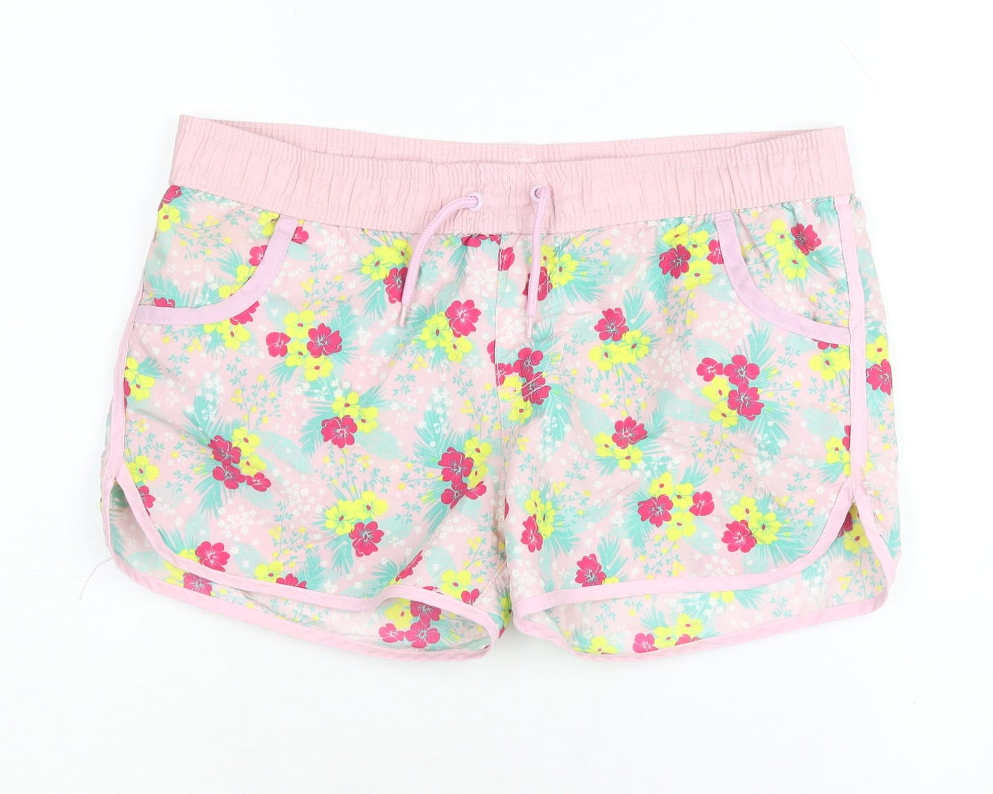 Y.F.K. Teens Pink Floral Athletic Shorts
