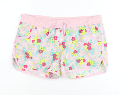 Y.F.K. Teens Pink Floral Athletic Shorts