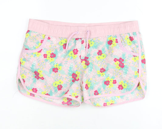 Y.F.K. Teens Pink Floral Athletic Shorts