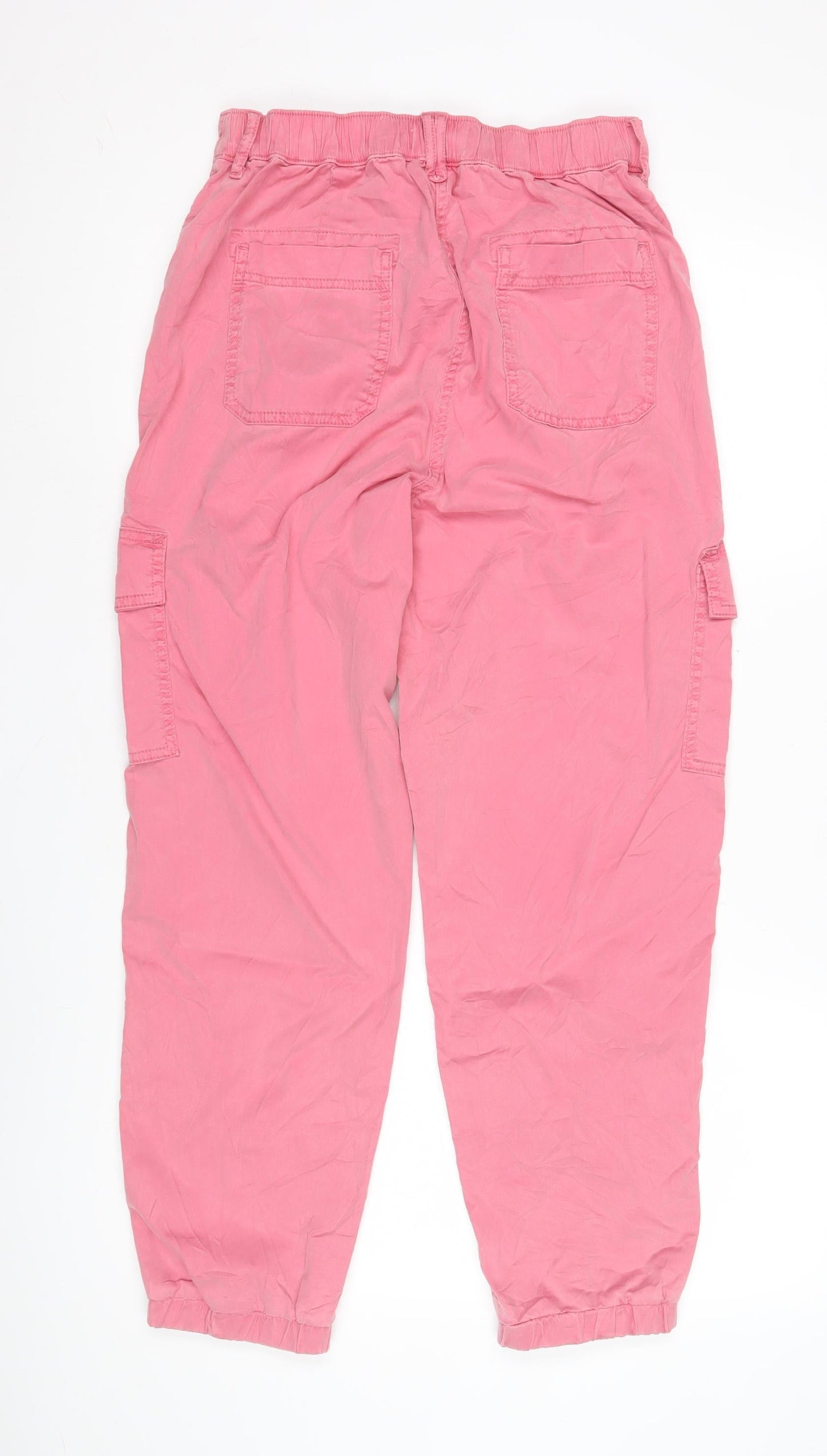 Womens UK Size S Marks and Spencer Relaxed Fit Cargo Pink Trousers