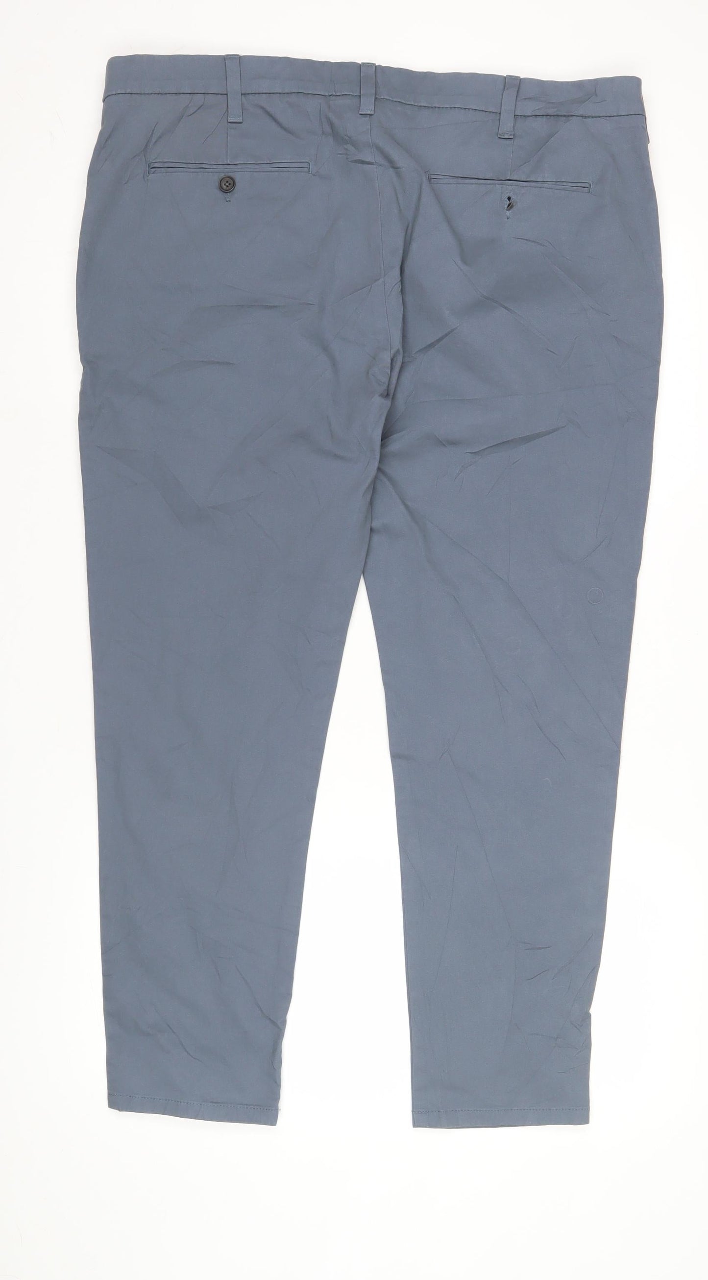 Marks & Spencer Blue Skinny Fit Chino Trousers - 40
