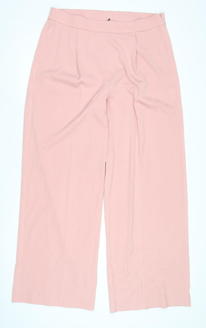 Womens UK Size 16 Marks and Spencer Regular Fit Casual Pink Trousers