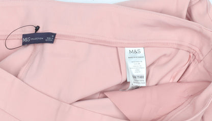 Womens UK Size 16 Marks and Spencer Regular Fit Casual Pink Trousers