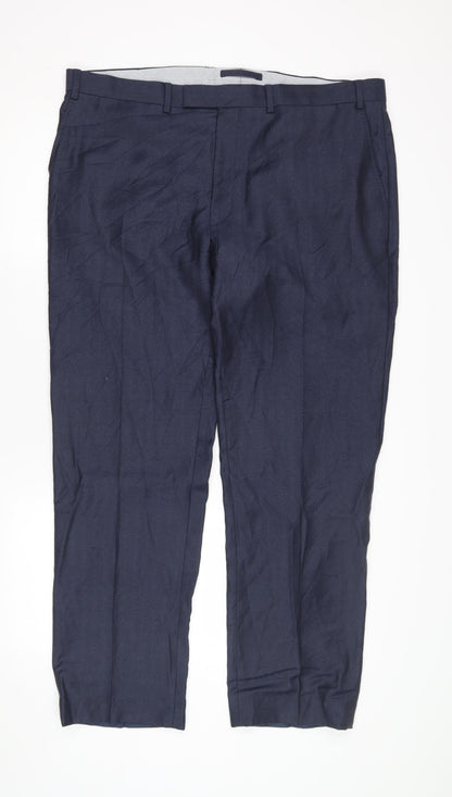 Marks and Spencer Men's Blue Trousers, Size 40, Formal Wear