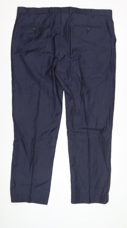 Marks and Spencer Men's Blue Trousers, Size 40, Formal Wear