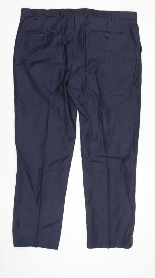 Marks and Spencer Men's Blue Trousers, Size 40, Formal Wear