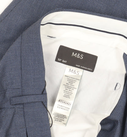 Marks and Spencer Mens Blue Trousers 50" Short