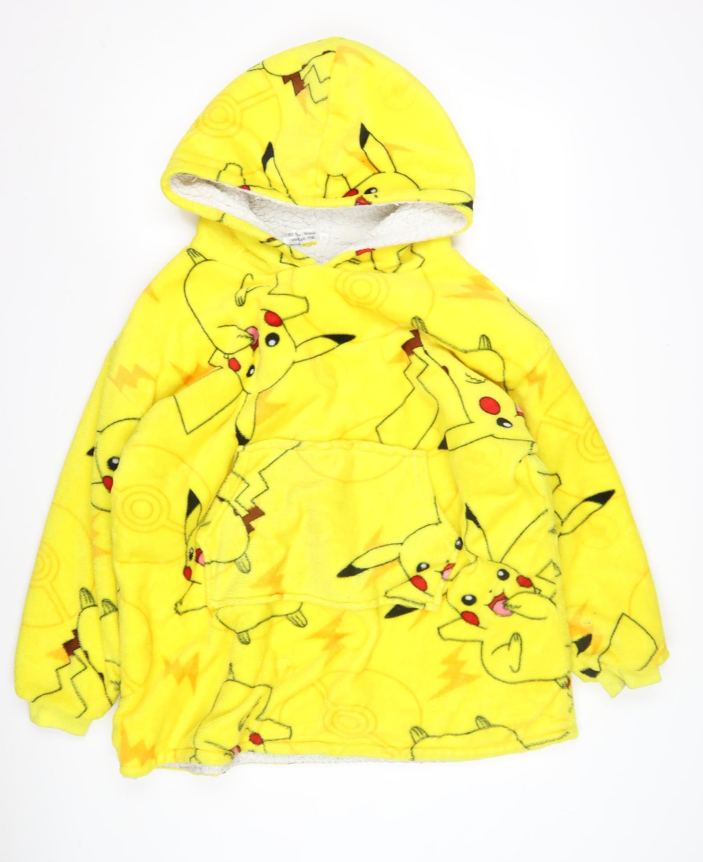 Pokemon Pikachu Kids Yellow Fleece Robe Size S