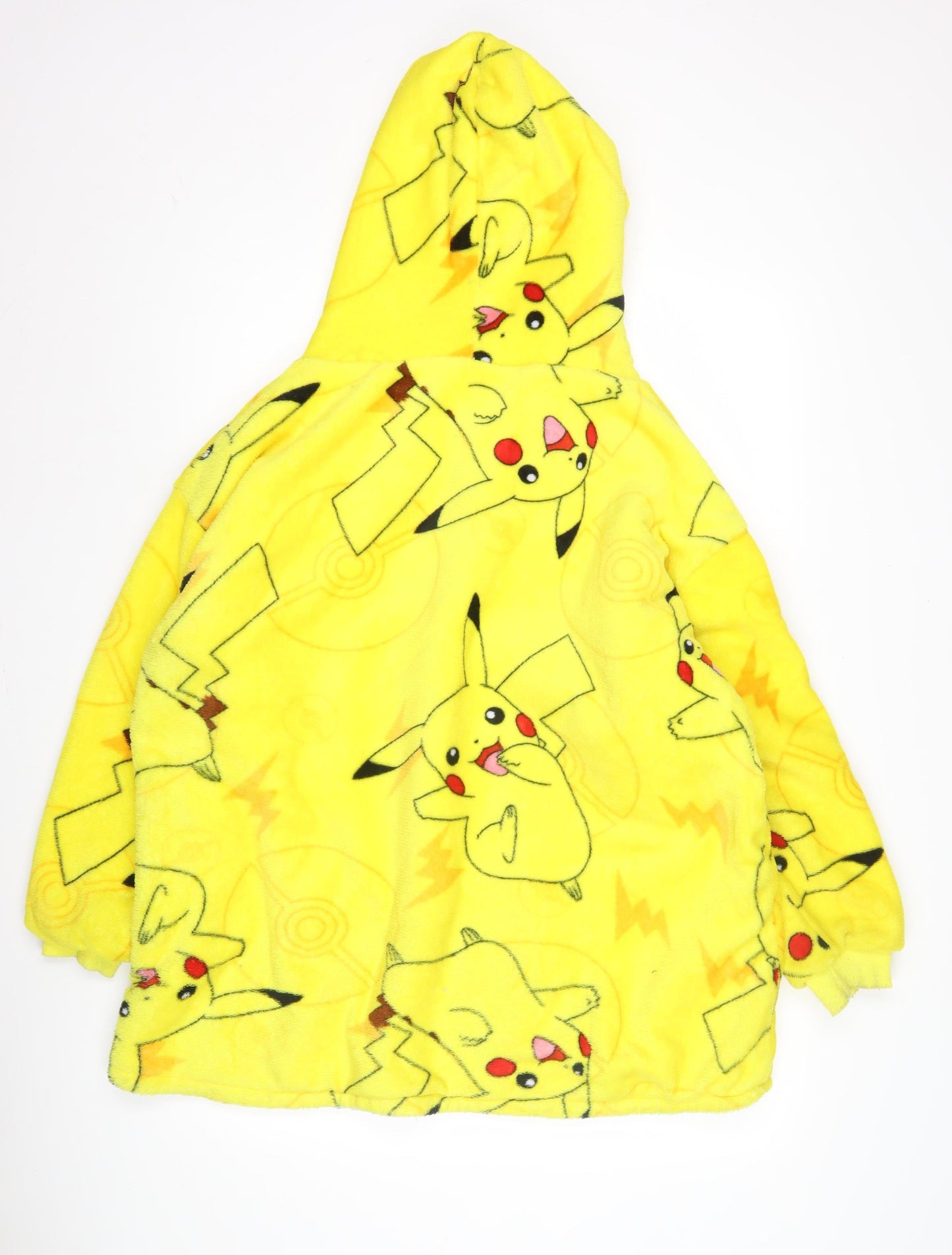 Pokemon Pikachu Kids Yellow Fleece Robe Size S
