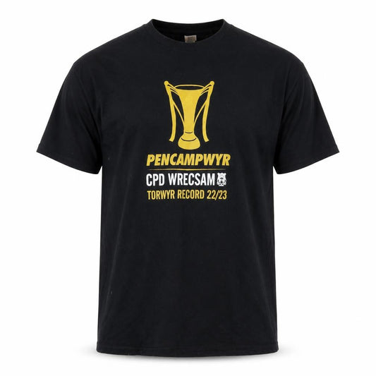 CPD Wrecsam Men's XL Black Graphic Print T-Shirt