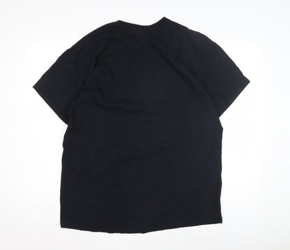 CPD Wrecsam Men's XL Black Graphic Print T-Shirt