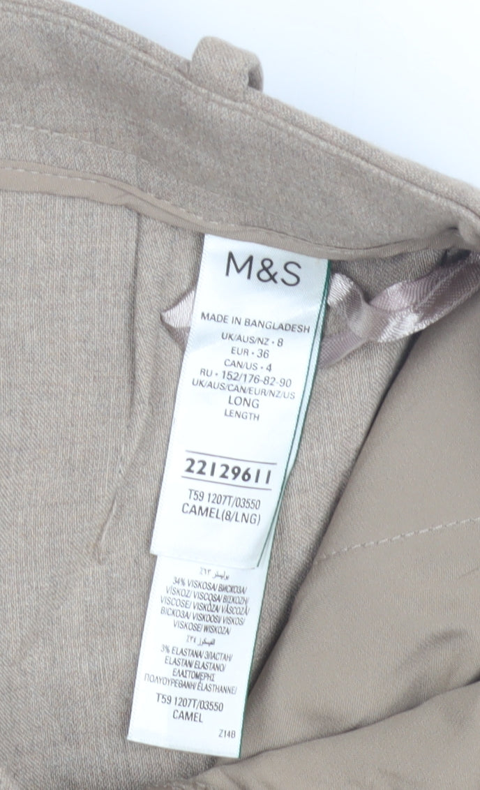 Womens UK Size 8 Marks and Spencer   Beige Trousers