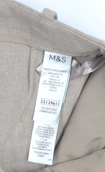Womens UK Size 8 Marks and Spencer   Beige Trousers