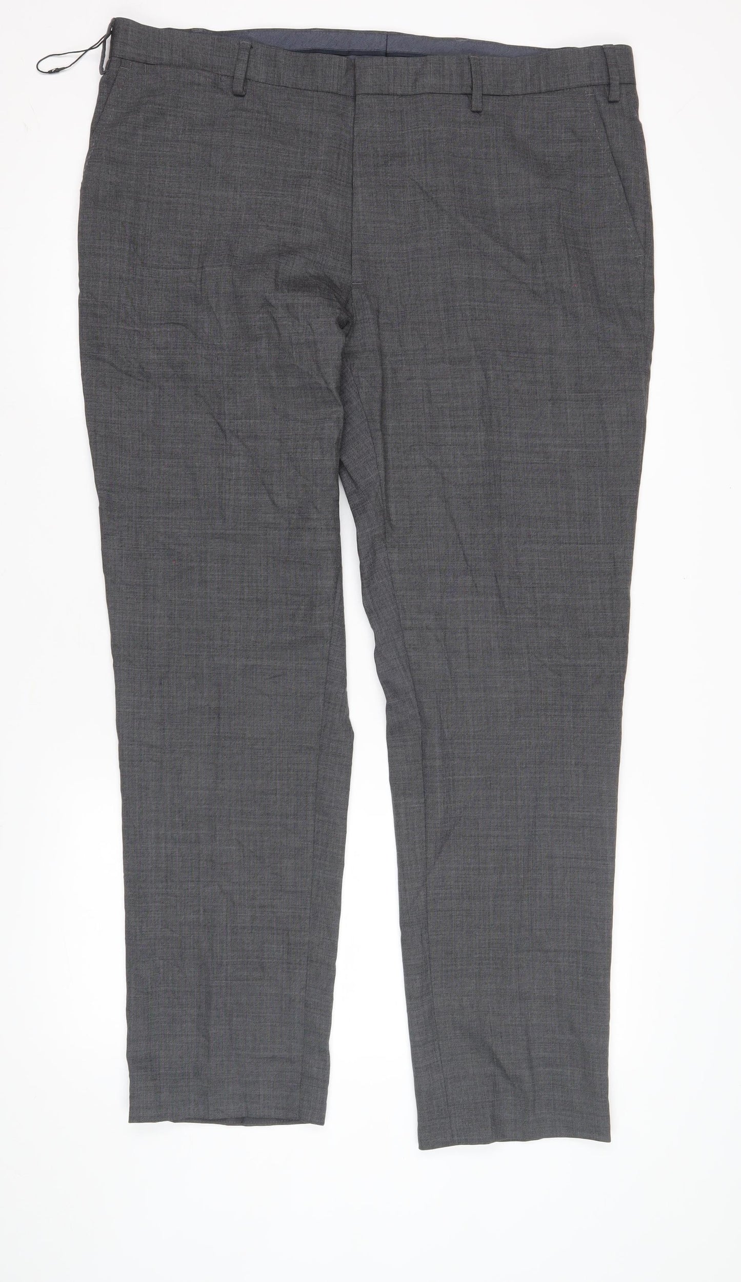 Marks and Spencer Grey Slim Fit Men's Trousers Size 40