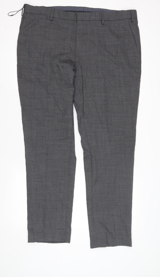 Marks and Spencer Grey Slim Fit Men's Trousers Size 40