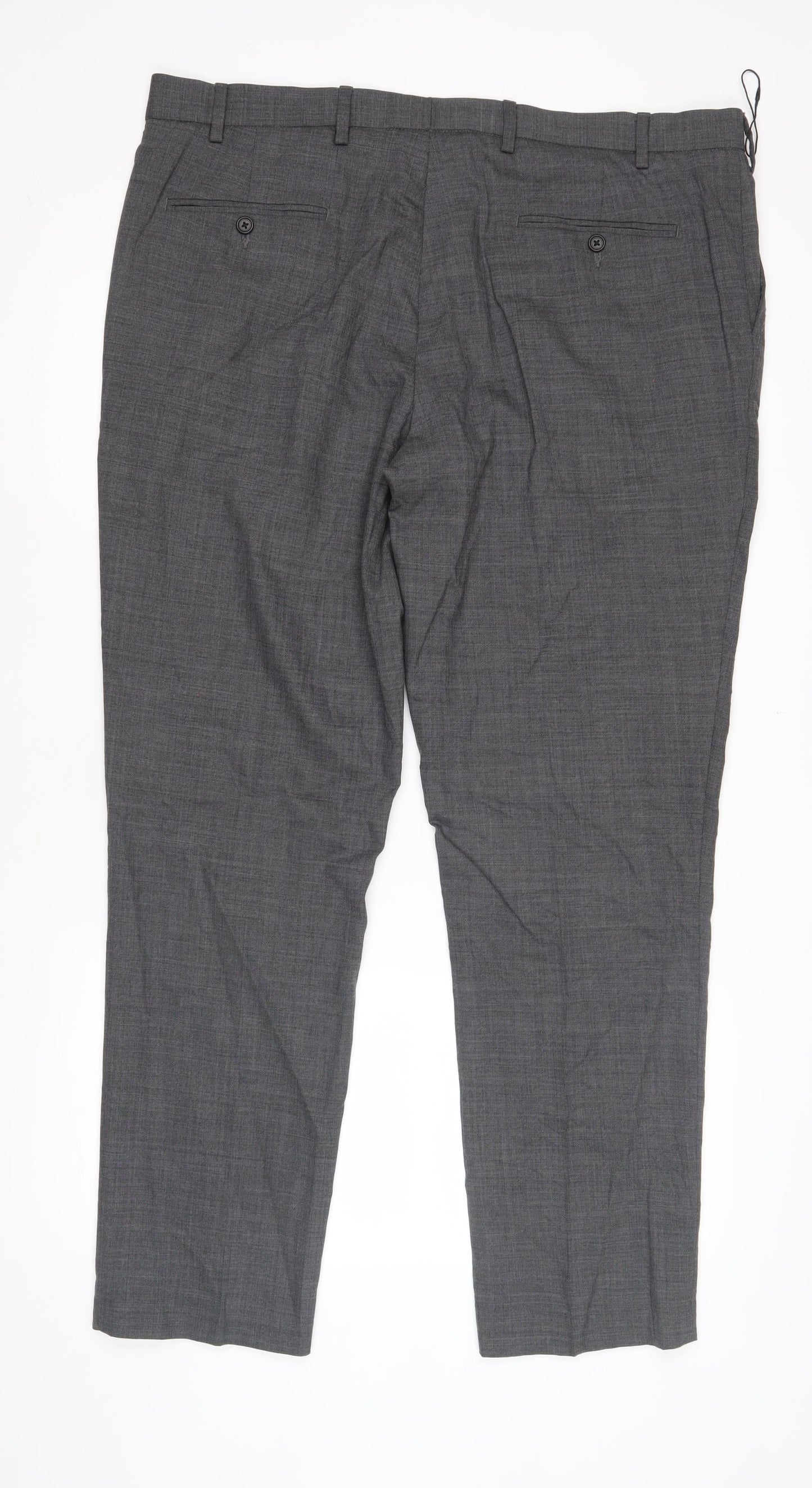 Marks and Spencer Grey Slim Fit Men's Trousers Size 40