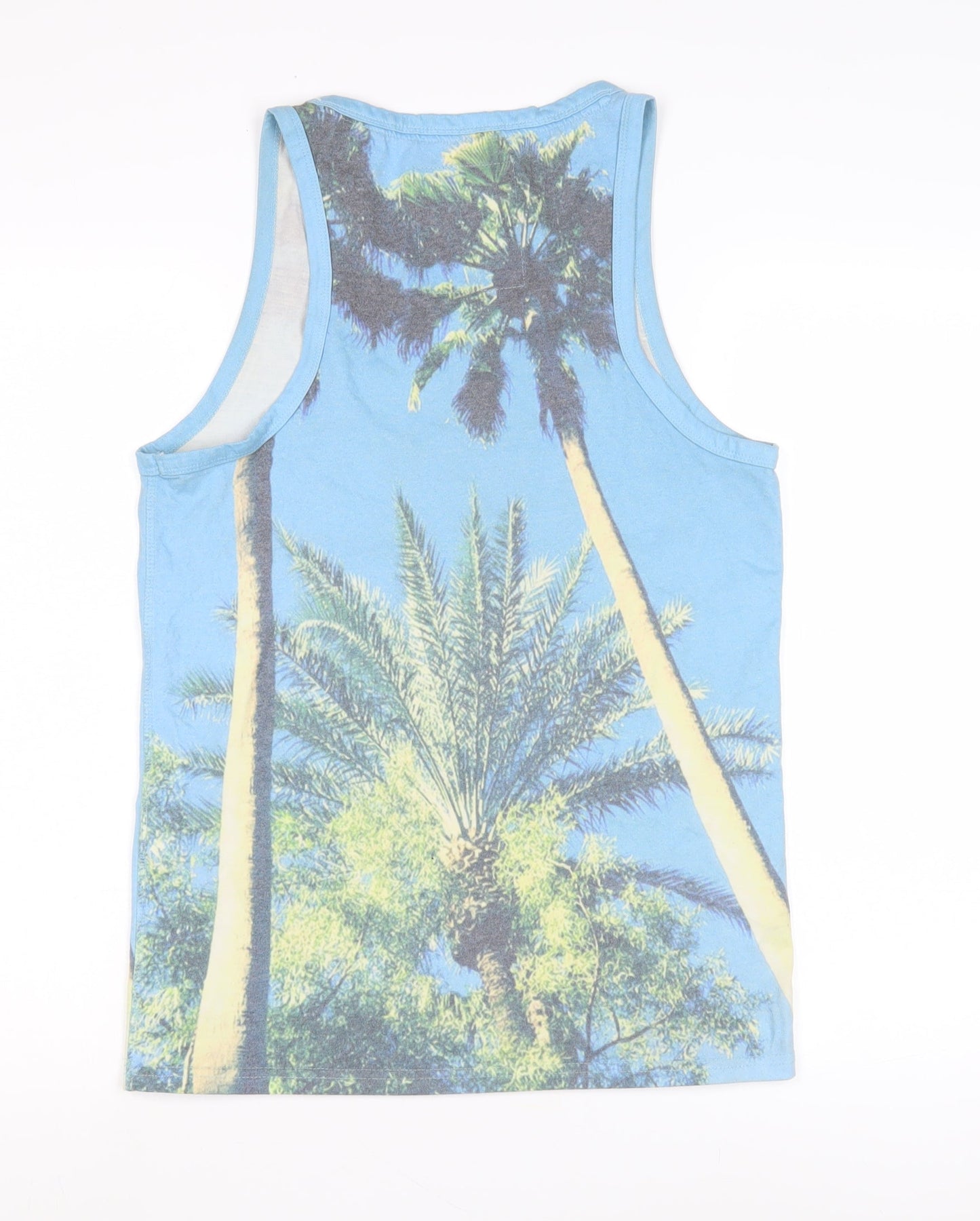 Superdry Men's Blue Graphic Print Sleeveless T-Shirt S