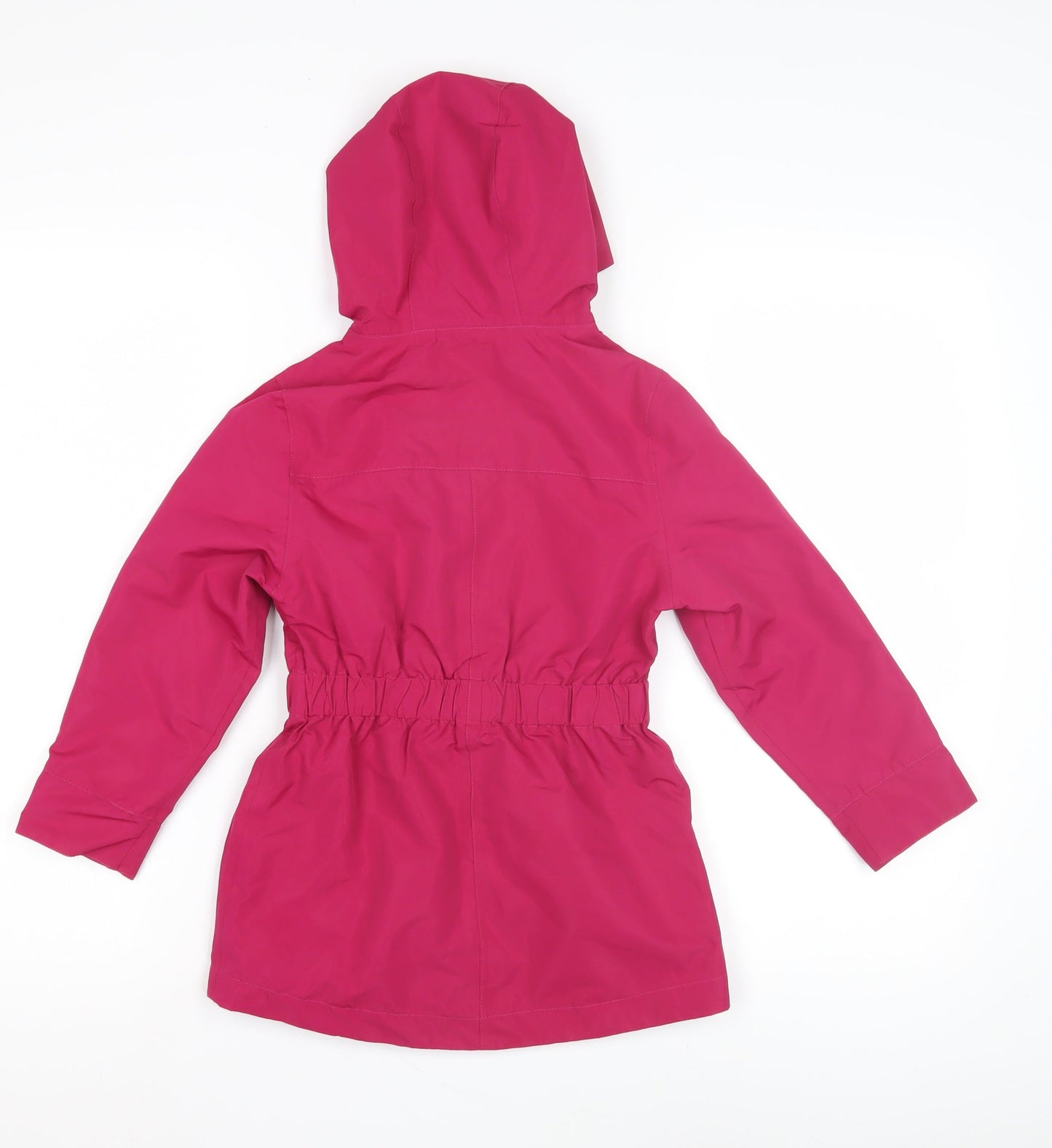 Peter Storm Girls Pink Parka Coat 5-6 Years Hooded Zipped Pockets